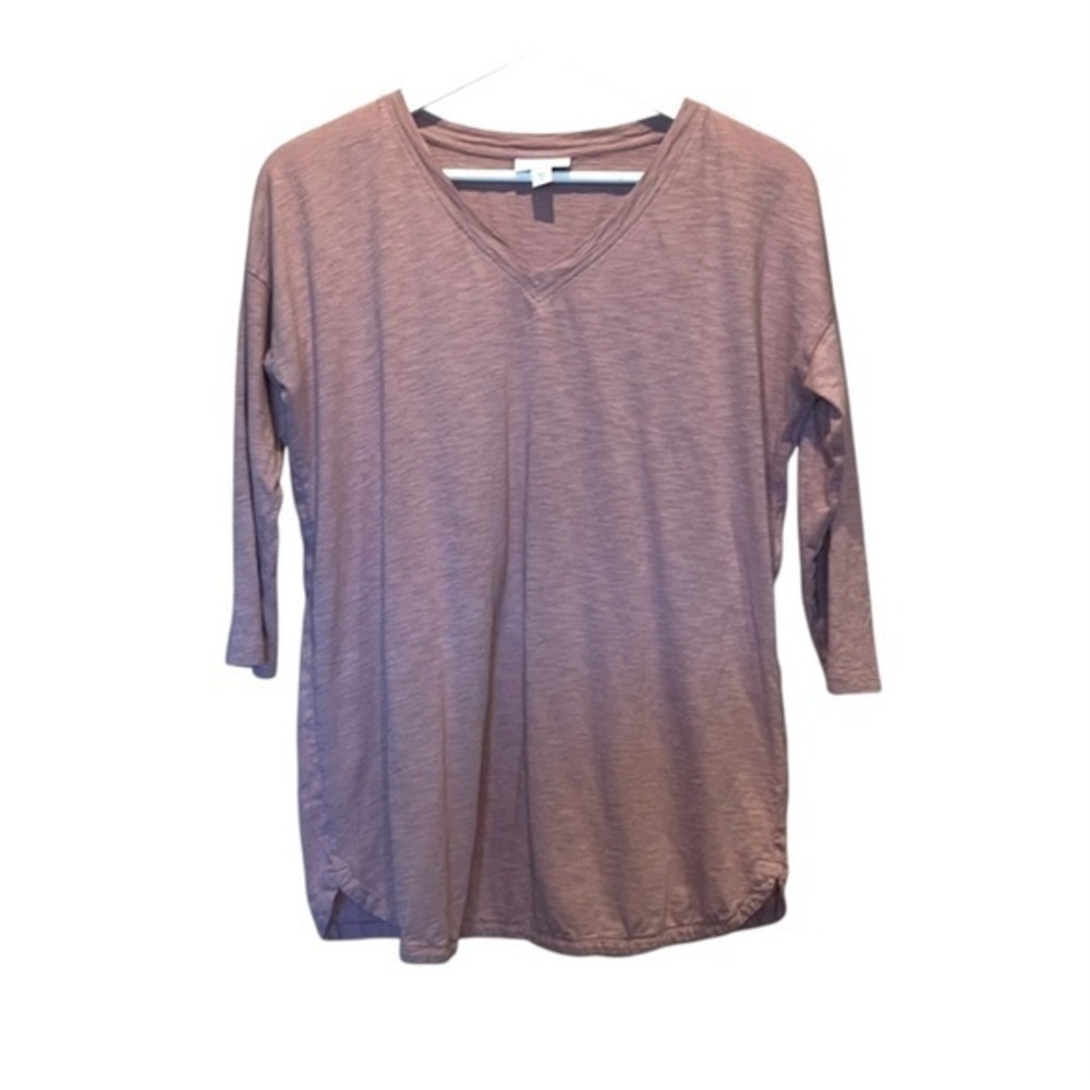 J. Jill Women’s V Neck Tunic Length V Neck a shirt, button detail on back XS